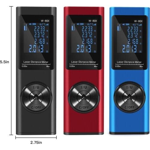 40/80m Digital Laser Rangefinder Portable Laser Distance Meter USB Charging Rangefinder Mini Handheld Distance Measuring Meter