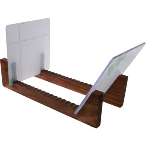 Wood Vinyl Record Storage Holder Stacks up to 50 Albums Wood Stand with Clear Acrylic Ends Modern Portable Record Racks