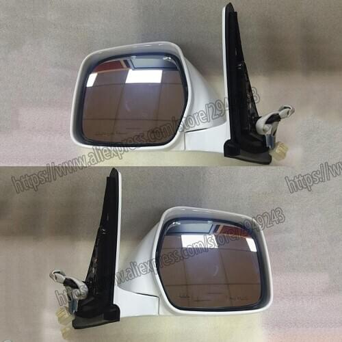 For Land Cruiser LC100 4500 4700 1998-2007 2pcs White Outside Door Side Rearveiw Mirror assembly