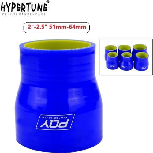 Hypertune - 2"-2.5" 51mm-64mm Silicone Hose Straight Reducer Joiner Coupling Blue&yellow HT-SH02025-QY
