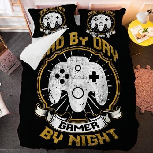 Gaming Kids Bedding Set Gamepad Comforter 3D Print Luxury Duvet Cover Set Home Textile Decoration Cartoon Queen King Single Size
