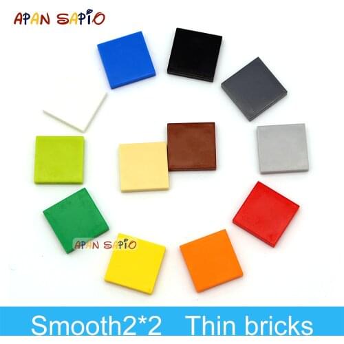 200pcs DIY Building Blocks Figure Bricks Ceramic Tile 2x2 Educational Creative Size Compatible With 3068 Toys for Children