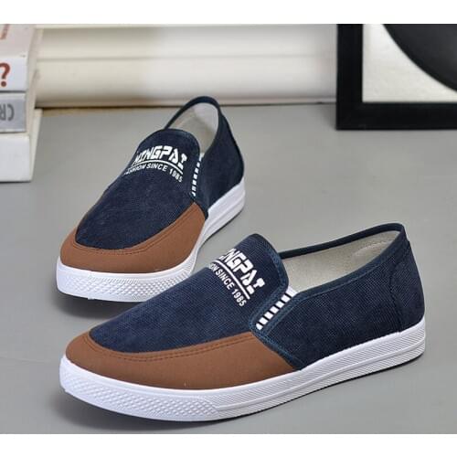 Summer Mens Loafers Breathable Slip on Mens Casual Shoes Rubber Outsole Footwear Round Toe Mens Casual Flat Shoes Sneakers