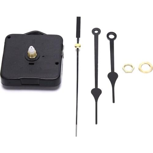 Quartz Clock Movement Mechanism Hands Wall Repair Tool Parts DIY Black Pointer