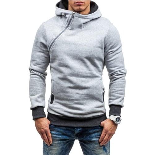 Mens sweatshirt Hoodie half zipper solid hooded hoodies men pullover men sweatshirts