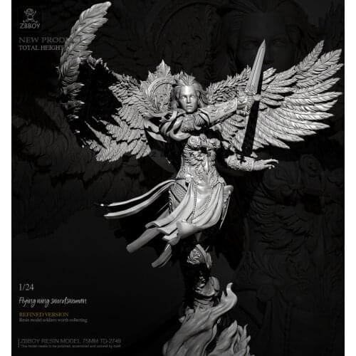 H75mm 1/24 Resin model kits figure beauty colorless and self-assembled TD-2748