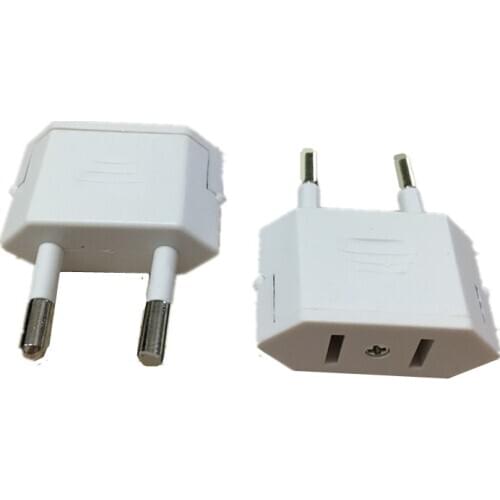 New CN US To EU Euro Europe Plug Adapter 2 Round Socket Converter Travel Electrical Power Adapter Socket China To EU 100pcs/lot