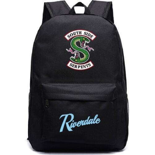 Riverdale Backpack South Side Serpents Schoolbag Mujer Mochila Men Travel Laptop Backbag Teen Anime Schoolbag Cosplay Bookbag