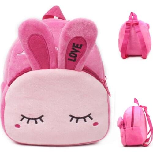 Fashion Children School Bags 3D Cartoon panda rabbit Backpack Kindergarten Boys and Girls School Bags Mini Backpack Book Bag