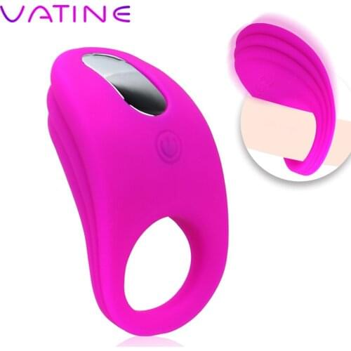 VATINE Silicone 7 Modes Sex Toys for Men Male Sex Products Delay Ejaculation Vibrating Penis Ring Cock Ring Vibrator