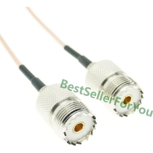UHF Female SO239 To UHF Female Jack SO-239 Pigtail Rf Jumper RG316 Cable