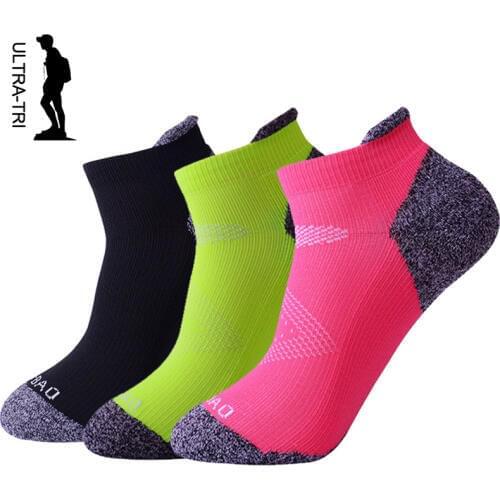 ULTRA-TRI Quick Dry Blister Prevention Trail Running Marathon Socks Outdoor Sports Ankle Sock Men Women