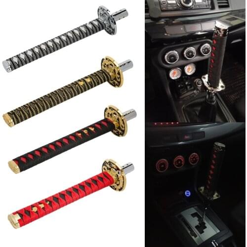 Car Universal Samurai Sword Style Manual Gear Shift Lever Shift Knob Aluminum Katana Transmission Stick Car-Styling Parts