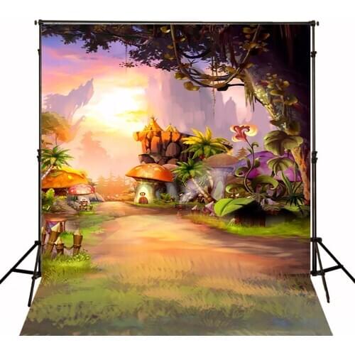 VinylBDS Photography Background Castle Children Backdrop Forest Photo Background Washable and Wrinkle Free Photography Backdrop