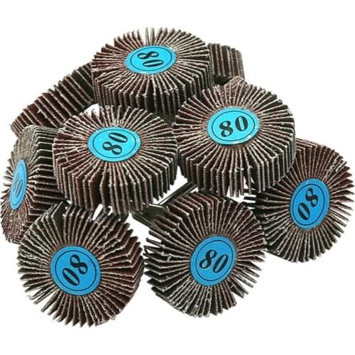 1/5Pcs Sandpaper Sanding Flap Wheels Sanding Disc Set 80 Grit With Handle Shutter Polishing Wheel For Dremel Power Rotary Tools