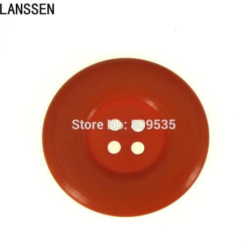 6pcs 1-1/2" 4-Holes Orange resin buttons large buttons sewing craft scrapbooking for DIY Decoration 38.0mm