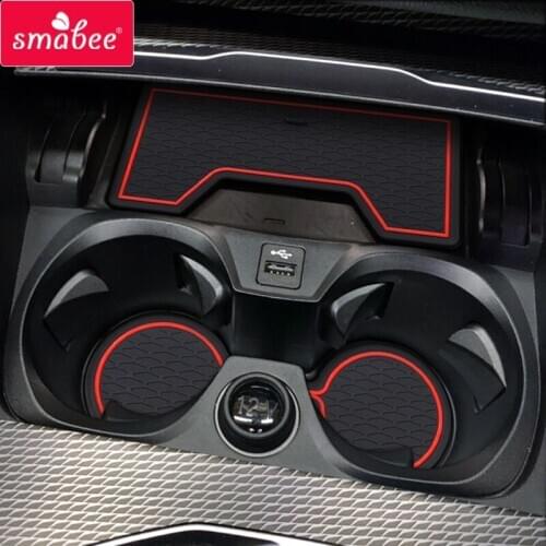 Anti-Slip Gate Slot Cup Mat for BMW 3 Series 2019 2020 New 3 Series Car Accessories 14pcs/set Latest model Non-slip Pad Rubber