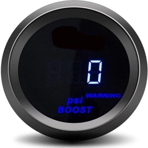 Auto Turbo Boost Gauge 2'' 52MM -14~30 PSI Blue Digital Led Turbo Boost Meter sensor boost controller vacuum gauge turbos carro