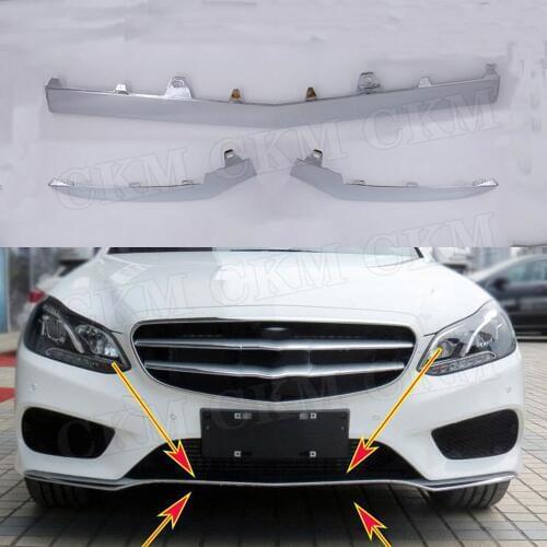 Car Front Bumper Chrome Grille Cover Trim Molding For Mercedes Benz E-Class W212 E200 E220 E250 E300 E350 2014-2016
