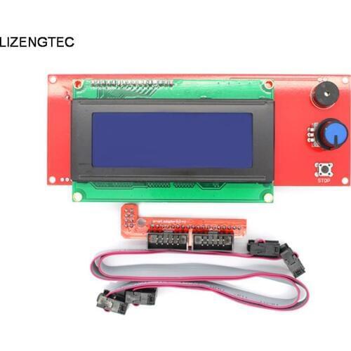Free Shipping LIZENGTEC 2004 LCD Graphic Smart Display Controller Module for RAMPS 1.4 RepRap for Printerl Prusa Arduino