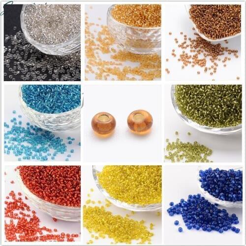 2/3/4mm 8/0 6/0 12/0 Round Glass Bead Small Little Seed Beads for Jewelry DIY Making Hole Round Making Wholesale F65
