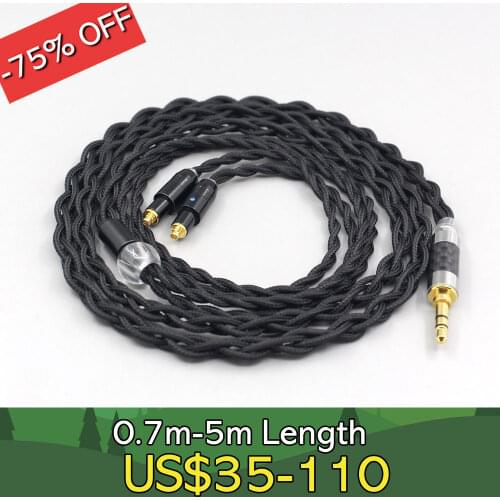 Pure 99% Silver Inside Headphone Nylon Cable For Shure SRH1540 SRH1840 SRH1440 Earphone headset LN007443