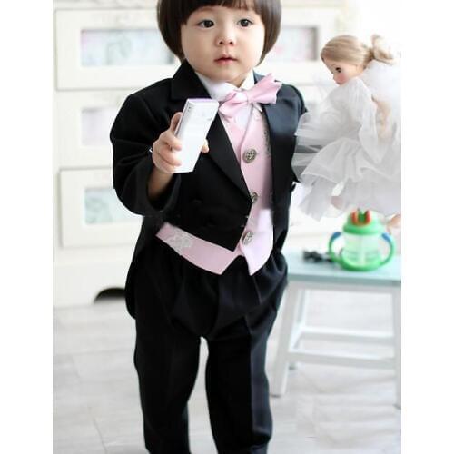 Kid Complete Designer Boy Wedding Suit/Boys' Attire Custom-made (Jacket+Pants+Tie+Vest) F61