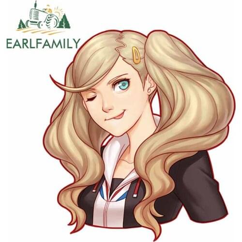 EARLFAMILY 13cm x 11.8cm for PERSONA Ann Takamak Decal Motorcycle Anime Car Stickers Scratch-Proof Windshield Trunk Car Styling