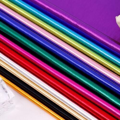 Stretchy Fabric Glossy Soft Lycra Spandex Bronzing Wedding Costume Dress Tissue DIY Stage Cosplay Skirt Swimsuit Material