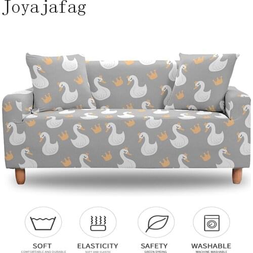 Elastic Sofa Covers For Living Room Full Wrapped 1/2/3/4 Seater Cartoon Design Stretch Couch Cover Washable Dust-proof Slipcover