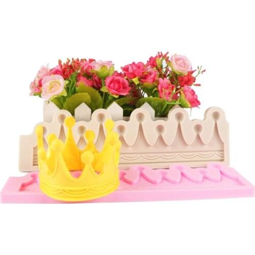 Crown Fondant Mold Silicone Cake Mold Baking Tools Chocolate Mold Sugarcraft Candy Mold Gumpaste Mould Cake Decoration Tool