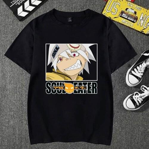 Men Women T-shirt Tops Funny Soul Eater Tshirt Short Sleeve Tee Shirt Clothes
