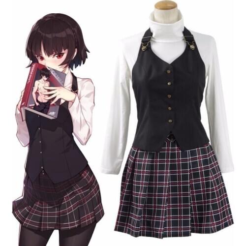 Persona 5 Makoto Niijima Cosplay Costume Women School Uniform Suit Girls School Dress Fancy Party Halloween Carnival Costumes