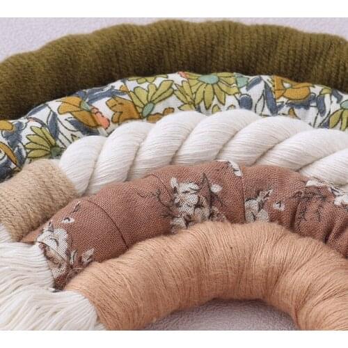 M17D DIY Rope Rainbow Tapestry Wall Hanging Handmade Weaving Ornament Kids Room Decor