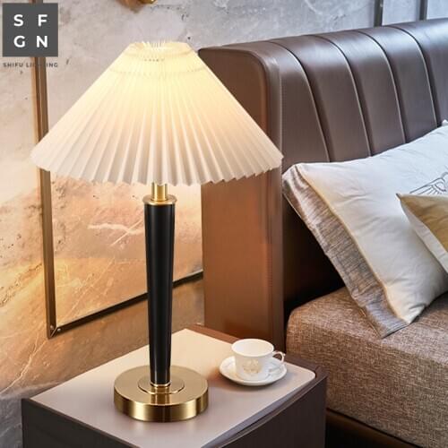 Copper Table Lamp Bedside Generous Luxury Table Lamps for Living Room Bedroom Led Lamps