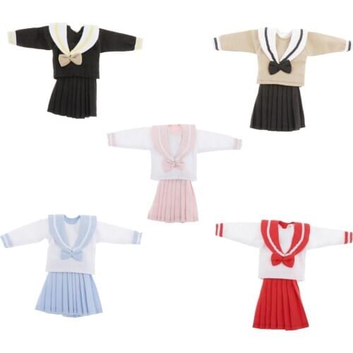 Kawaii Cute 1:6 Scale Doll School Uniform Clothes for Blythe 12inch Dolls