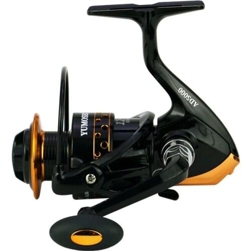 Mini Clearance-free Fishing Reel 2000-9000 Series Metal Coil Spinning Reel Boat Rock Sea Fishing Tackle