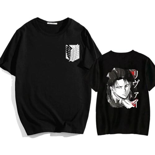 Attack on Titan T Shirt Mens Graphic Tees Funny Harajuku Unisex Casual Tshirt