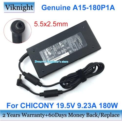 Genuine A15-180P1A 19.5V 9.23A 180W Power AC Chicony Adapter A180A005L For CLEVO N850HP6 N870HP6 For MSI GS63VR adapter charger