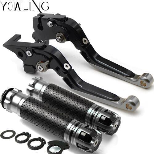 Motorcycle Adjustable Folding Brake Clutch Levers Handlebar Hand Grips Set For Kawasaki NINJA 300 NINJA300 2013 2014 2015 2016