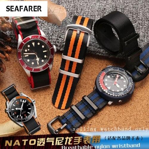 20 MM 21M 22MM 23MM Upgraded Design Nylon Watchband For Tito/O-mega/M-edo/S-eiko NATO Canvas Chain Mens Watch Strap Canvas Belt