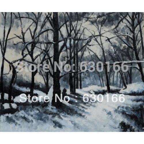 Hand Painted Modern Landscape Painting Tree - Bricoo, Bicchiere e Piato Paul Cezannes Oil Painting Reproductions