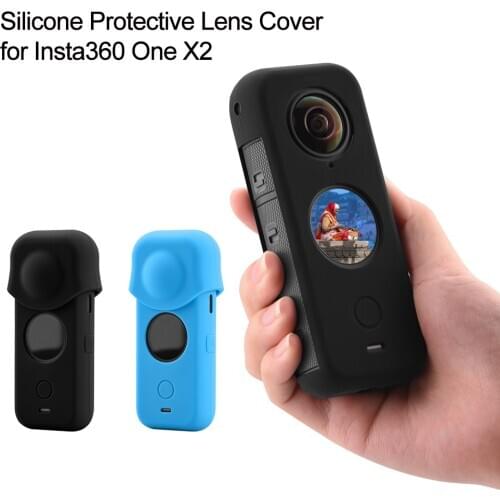 Camera Silicone Protective Cover for Insta360 One X2 Panoramic Camera Lens Cap Soft Sleeve Removable Panoramic Camera Accessory