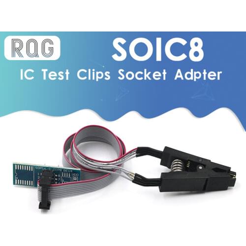 SOIC8 SOP8 Flash Chip IC Test Clips Socket Adpter BIOS/24/25/93 Programmer for arduino
