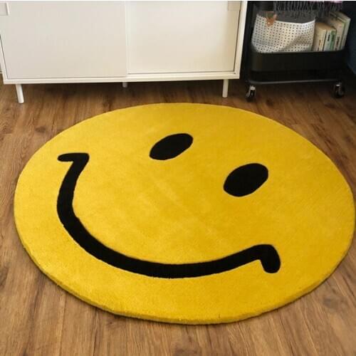 Modern Super Thick Cartoon Round Carpet area rugs kids room bathing rug bedroom mat non-slip 70*70 80*80 90*90CM computer mat