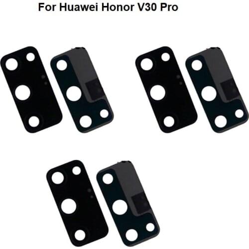 New Back Camera Glass For Huawei Honor V30 Pro Rear Camera Lens Glass For Housing With Sticker Adhesive Glue High Quality