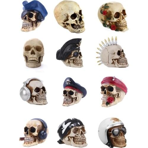 High Quality skull Statue Sculpture Crafts Education Medical Resin Skull Halloween Home Decoration Pirates Model