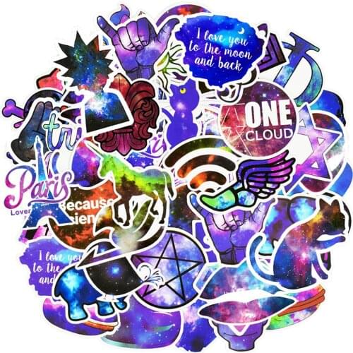 10/35PCS Classic Stars Galaxy Cartoon Stickers Car Motorcycle Travel Luggage Guitar Laptop PVC Waterproof DIY Cool Toy Stickers