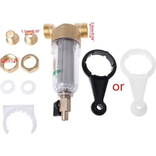 1 Inch 4 Points Prefilter Stainless Steel Water Purifier Mesh Copper Tap Faucet 95AC