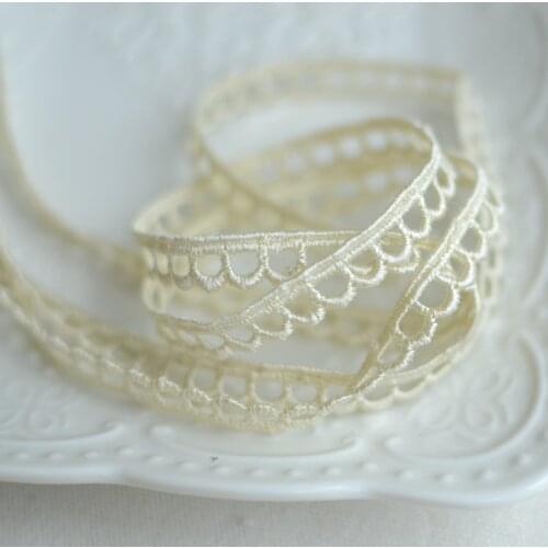 5 Meters Off White Flower Water Soluble Lace Trim Fabric 2cm Width